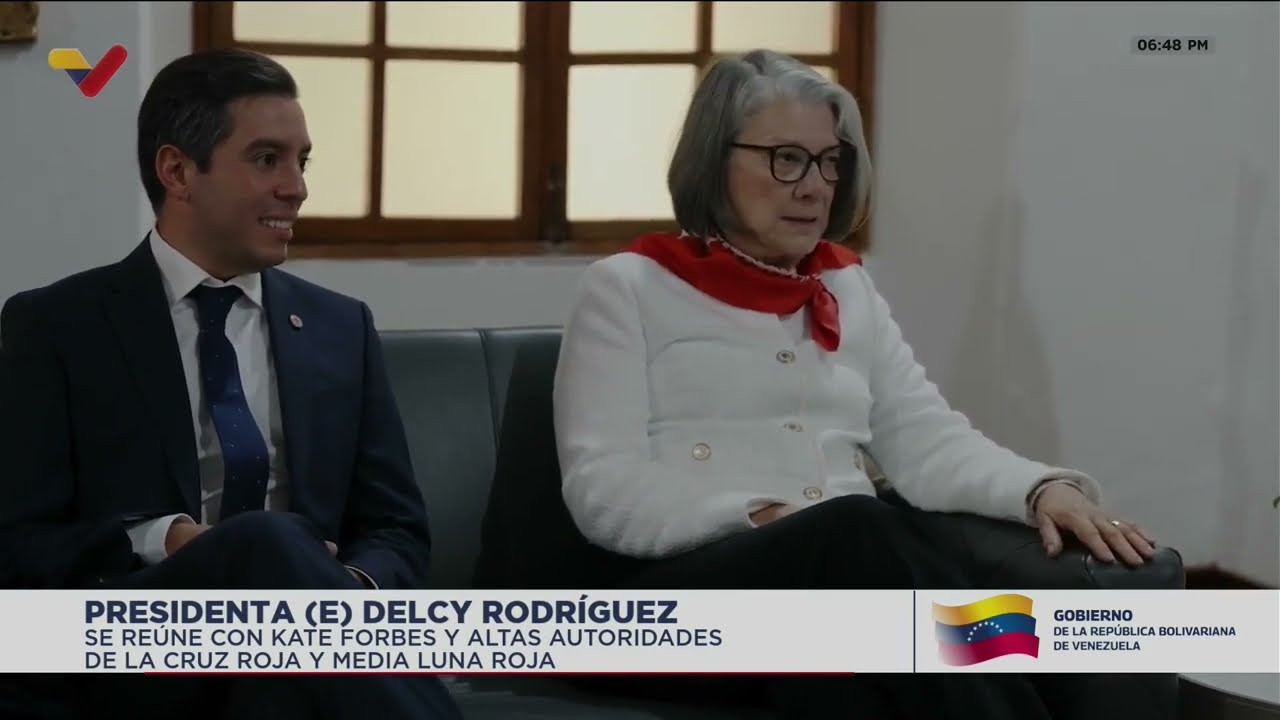 Delcy Rodríguez se reúne con altas autoridades de la Cruz Roja, 5 de mayo de 2026