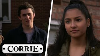 Asha Stands Up To Corey and His Friends | Coronation Street