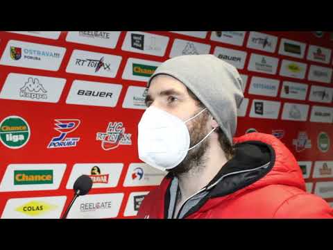14. 3. 2021: Lukáš Endál po utkání LHK Jestřábi Prostějov - HC RT TORAX Poruba 2011 (1:5)