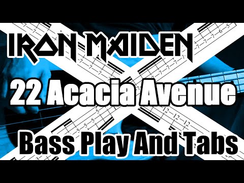 Iron Maiden - 22 Acasia Avenue - [One Take Bass play and tab]
