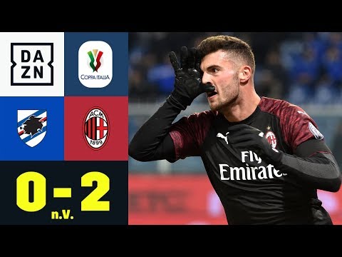 Patrick Cutrone rettet Milan in der Verlängerung: Sampdoria - AC Mailand 0:2 n.V. | Coppa Italia