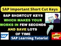 SAP SHORTCUT KEYS WHICH MAKES YOUR WORKS IN FEW SECONDS AND SAVE LOTS OF TIME II SAP TRICK TIPS II