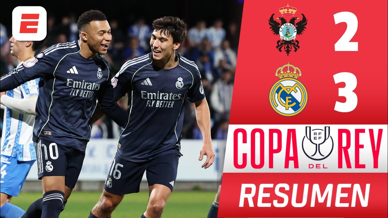 REAL MADRID SUFRIÓ vs TALAVERA de la REINA y fue SALVADO por MBAPPÉ Y LUNIN | Copa del Rey | RESUMEN