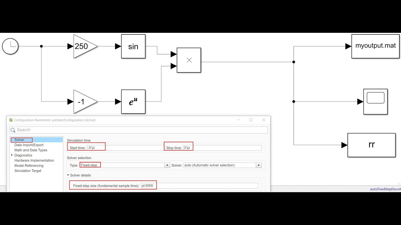 Matlab Simulink Lecture 03 - Simout Workspace To file [بالعربي ]