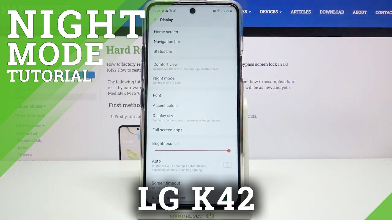 How to Activate Night Mode in LG K42 - Enable Eye Comfort Mode