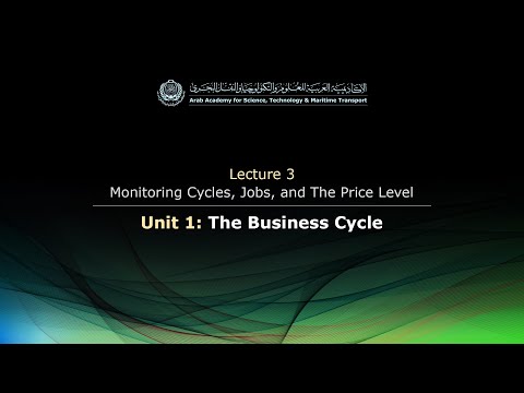 EL124 - Lecture 3: Monitoring Cycles, Jobs, and the Price Level - Unit 1: The Business Cycle