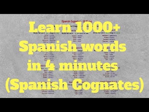 12 Spanish Cognates Rules - Learn 1,000+ Spanish words in 4 minutes!