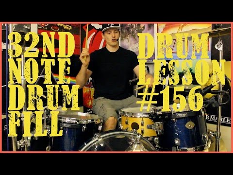 Fun 32nd Note Drum Fill - Drum Lesson #156