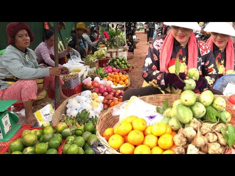Amazing Cambodian Wet Market Food Scenes  / Lively Fish, People Activities & Food Scenes