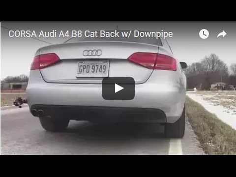 CORSA Audi A4 B8 Cat Back w/ Downpipe