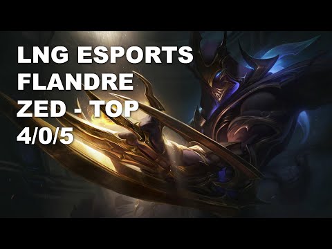LNG Esports Flandre Top Zed vs Renekton - KR Grandmaster Patch 10.9