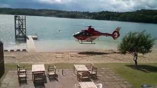 preview picture of video 'Rescue Helicopter risky Beach take off - Germany'
