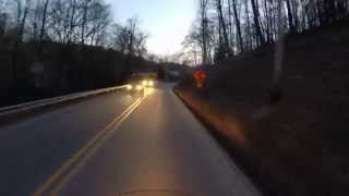 preview picture of video 'Blue Ridge Parkway approaching Cherokee, NC at dusk. Part 2'
