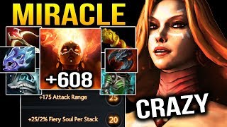 MIRACLE Lina 7.14 Machine Gun CRAZY ATK SPEED Dota 2