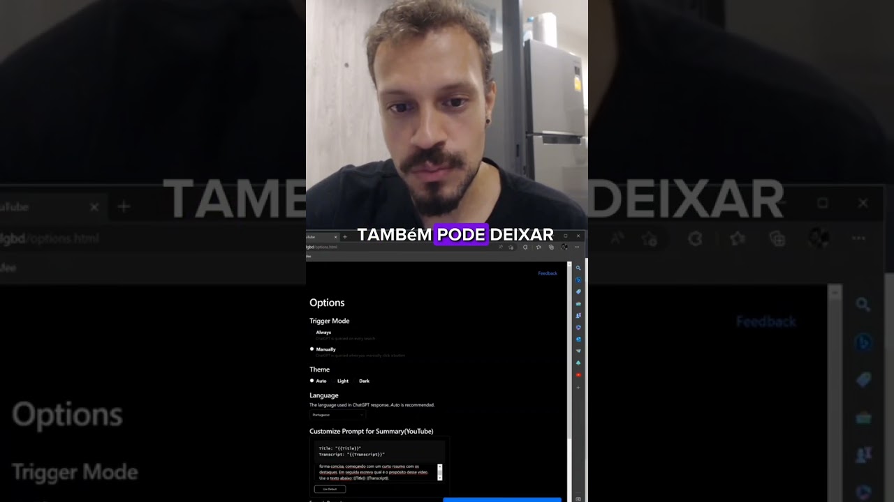 Resumos de vídeos no YouTube com IA automaticamente