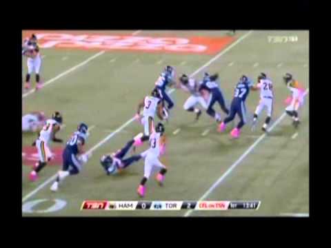 Mike Daly #35 DB Hamilton Tiger Cats 25Oct2014