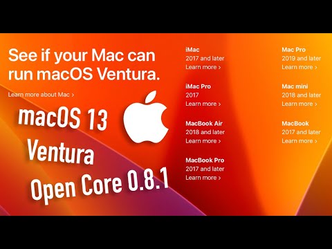 НОВАЯ MACOS 13 VENTURA / OPEN CORE 0.8.1 / HACKINTOSH