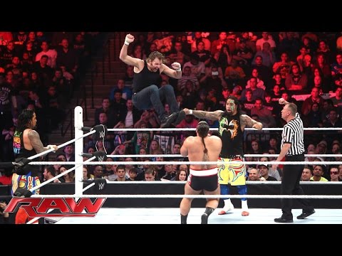 Dean Ambrose & The Usos vs. Sheamus, Rusev & King Barrett: Raw, December 28, 2015
