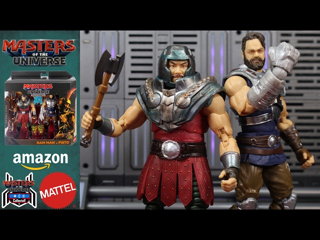 Vídeo relacionado con Masters of The Universe Ram Man Fisto Pack de 2 Figuras de acción a Escala 1:12 con diseño Fiel al de la película de Motu de 2026, Puntos de articulación de Primera Calidad, JKJ34