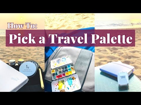 How to pick a travel palette - plein air, urban sketching & watercolour palettes review - art haul