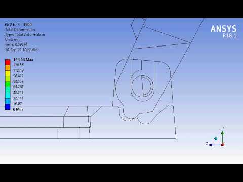 Dynamics of a Hinge with a Slot and Revolute Joint - Ansys Rigid body Dynamics