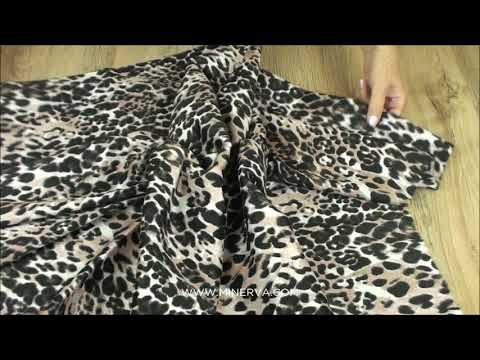 Leopard Animal Print Cotton Sateen Dress Fabric