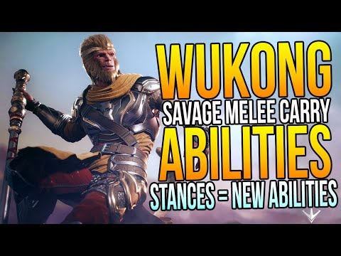 Paragon New Hero WUKONG ABILITIES & Affinities "SAVAGE MELEE CARRY! SWITCH STANCE FOR NEW ABILITIES"