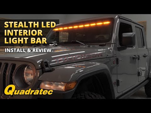 Quadratec LED Stealth Interior Mount Light Bar for Jeep Wrangler JL & Jeep Gladiator JT