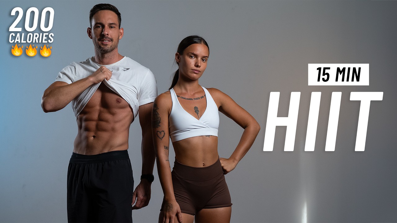 15 MIN CARDIO HIIT WORKOUT - ALL STANDING - Full Body, No Equipment, No Repeats