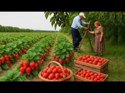 How Grandma Makes Strawberry & Wild Plum Jam in the Mountains 🍓🍇 | Village Life & Winter Prep