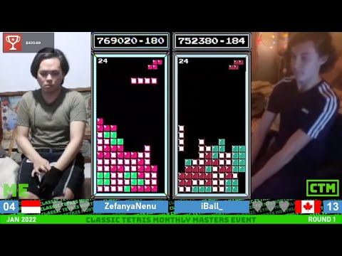 MASTERS Rd. 1: Nenu vs. iBall – Classic Tetris Monthly January 2022 [1/15]