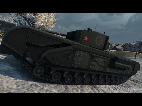 WoT Churchill III | 4K video | Most OP Soviet Heavy Tank | 3.513 DMG | 2.485 EXP -Winter Himmelsdorf