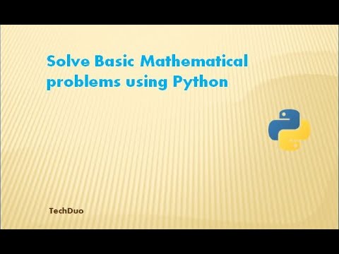 Python Programming Tutorial For Beginners 2020 Solve Basic Mathematical Problems Part 1