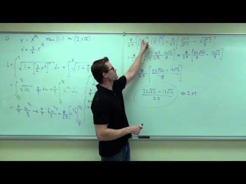 Calculus 1 Lecture 5.4: Finding the Length of a Curve on a Plane