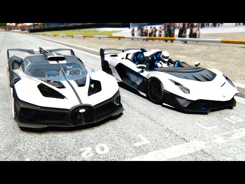 Bugatti Bolide vs Lamborghini SC20 2020 at Top Gear Track