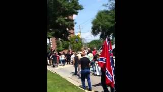 KKK marchers going to Rally 640x360