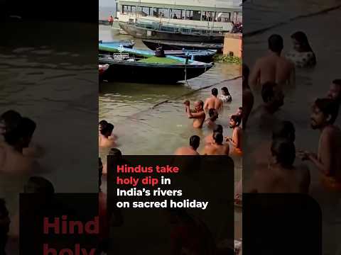 Hindus take holy dip in India’s rivers on sacred holiday