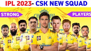IPL 2023 - Chennai Super Kings Full Squad | CSK Squad 2023 | CSK Players List 2023