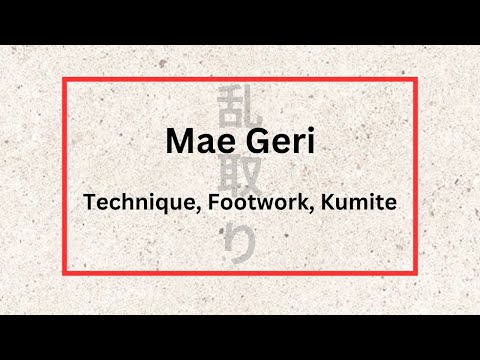 Mae Geri - Technique, Footwork and Kumite