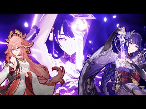 Ei Miko Vs Raiden Shogun Boss Fight || Genshin Impact