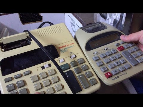 Vintage Printing Calculator Dumpster Find! Canon Casio Aurex!