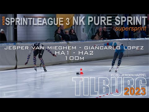 Jesper van Mieghem - Giancarlo Lopez 100m NK Pure Sprint Tilburg 2023