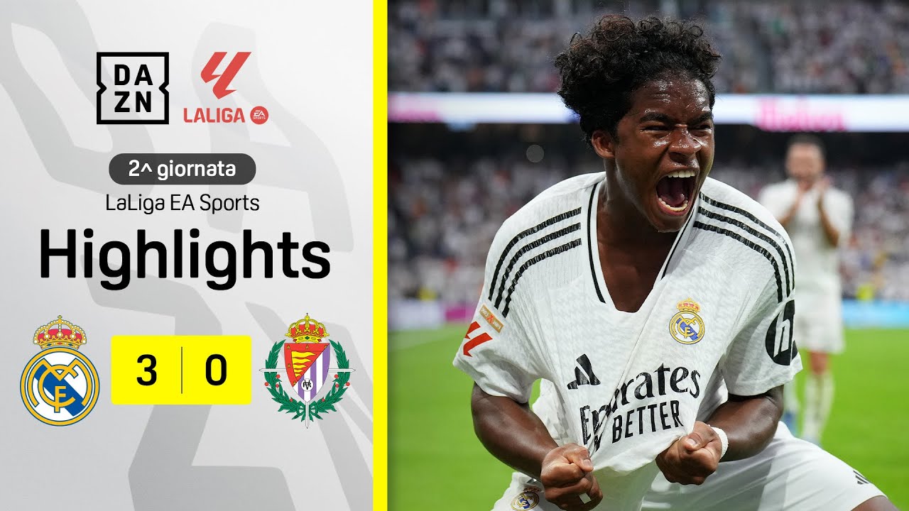 Primo gol per ENDRICK, MBAPPE' a secco: Real Madrid-Real Valladolid 3-0 | LaLiga | DAZN Highlights