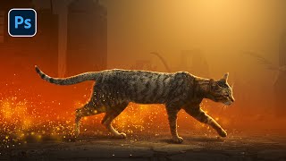 Photoshop for Beginners - Editing a Fantasy Wild Cat Photo