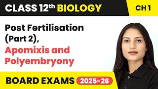 Post Fertilisation (Part 2), Apomixis and Polyembryony | Class 12 Biology Chapter 1 | CBSE 2024-25