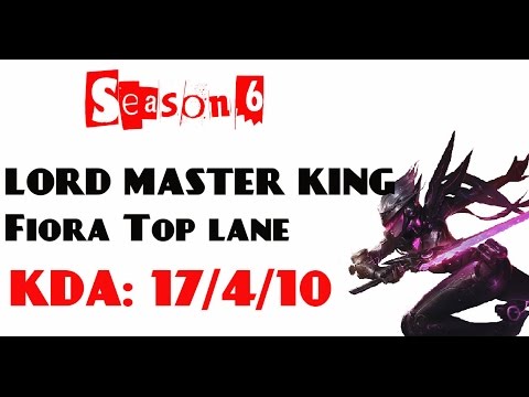 Korea Challenger LOL - LORD MASTER KING - Fiora Top lane (Mar 19, 2016)