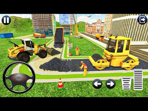 Excavator City Road Builder Metro Bus - Construction Simulator - Android GamePlay
