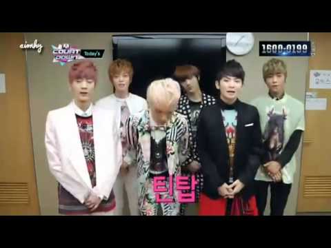 130307 SHINee U-Kiss Teen Top Kang Min Kyung opening clip @ M Countdown
