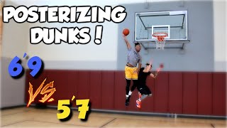 ULTIMATE 1v1 w/ 6&#39;9 COLLEGE PLAYER!! DUNK FEST!!