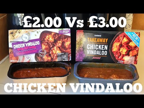 CHICKEN VINDALOO HERON Vs ICELAND Comparison Review 